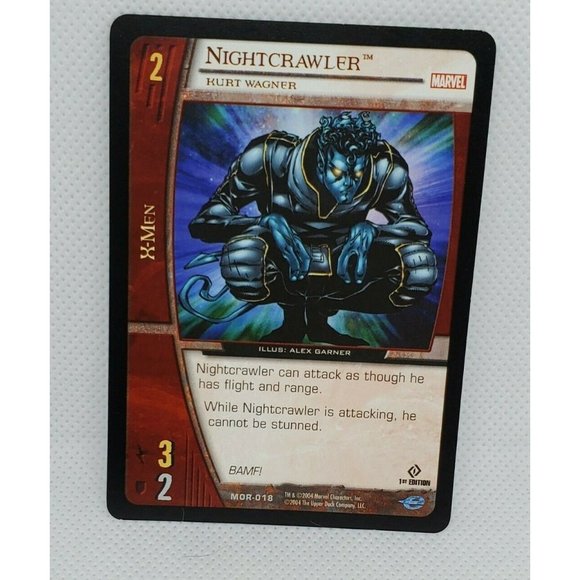 Vintage Jean Grey And Nightcrawler V.S. System Collectible X-Men Marvel Card - Picture 3 of 11